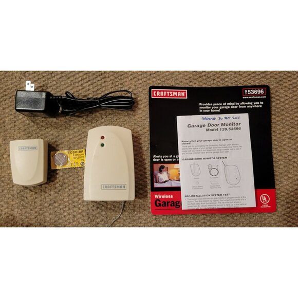 Craftsman 953696 Universal Wireless Garage Door Monitor - White - Picture 1 of 2